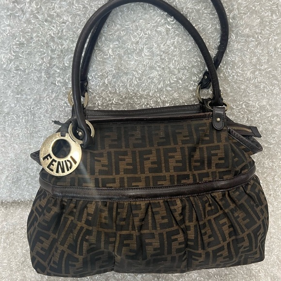 Fendi Large "Chef" Tote Hobo Signature Zucca - Picture 1 of 16